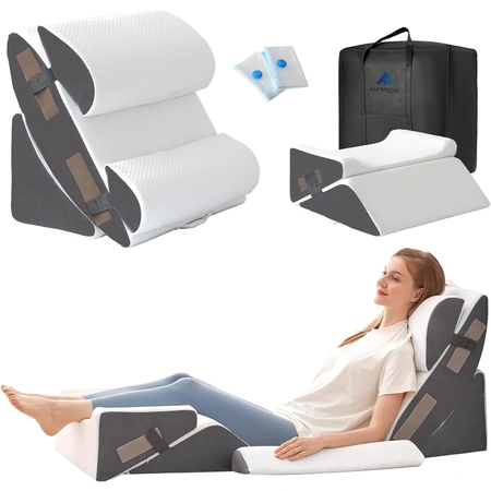 6pcs bed wedge pillow post surgery for back pain relief.webp